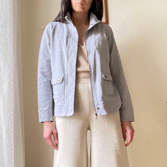 Cotton stretch zip up lightweight sweatshirt - Picture 2 of 14